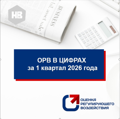 Итоги проведения оценки регулирующего воздействия за 1 квартал 2026 года Итоги проведения оценки регулирующего воздействия за 1 квартал 2026 года