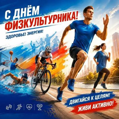 Поздравление главы города Дмитрия Кощенко с Днем физкультурника 