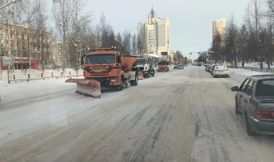 Уборка снега на территории города Уборка снега на территории города