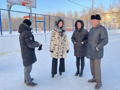 Депутаты проверили готовность ледовых катков Депутаты проверили готовность ледовых катков