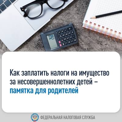 Налоги за своих несовершеннолетних детей платят родители.