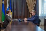 Губернатор Югры Наталья Комарова и глава Нижневартовска Василий Тихонов обсудили вопросы развития муниципалитета и обеспечения безопасности дорожного движения /ФОТО/